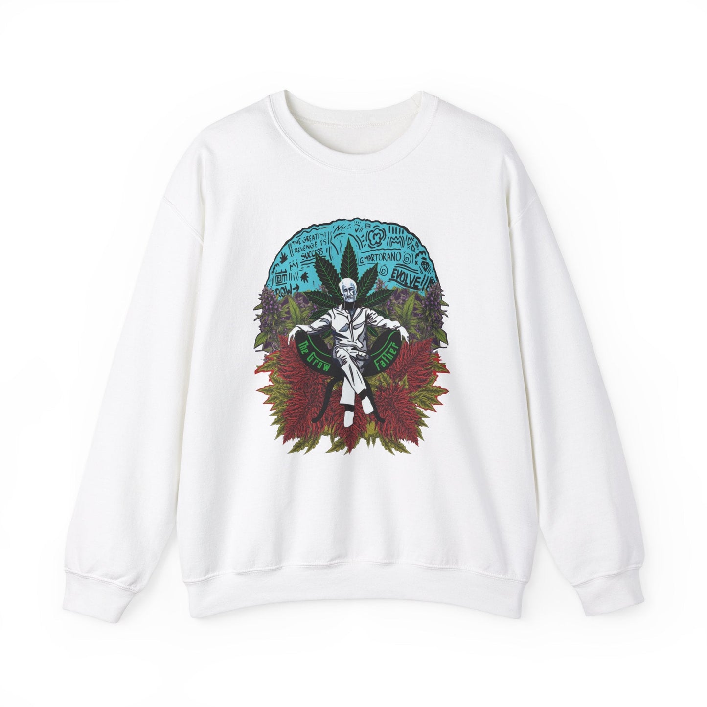 Growfather Vintage Sweat Shirt (Front) Printify