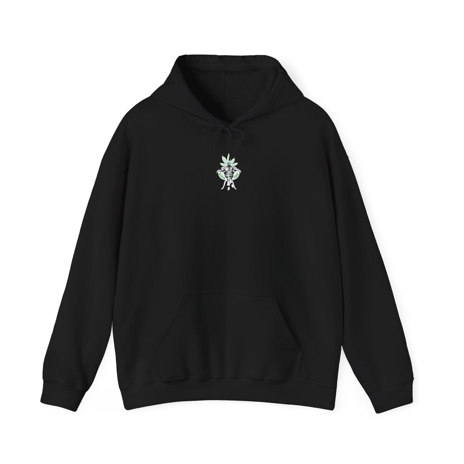 Growfather Botanical Hoodie (Black) Printify