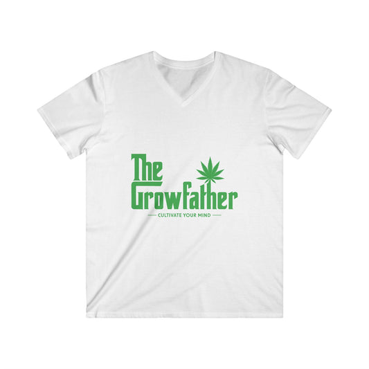 Growfather T Shirt V Neck (Front) Printify