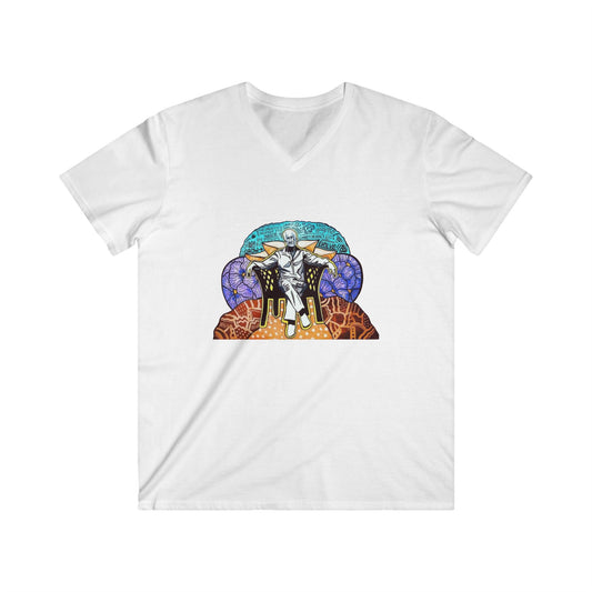 Growfather Premium T Shirt V Neck (Front & Back Print) Printify