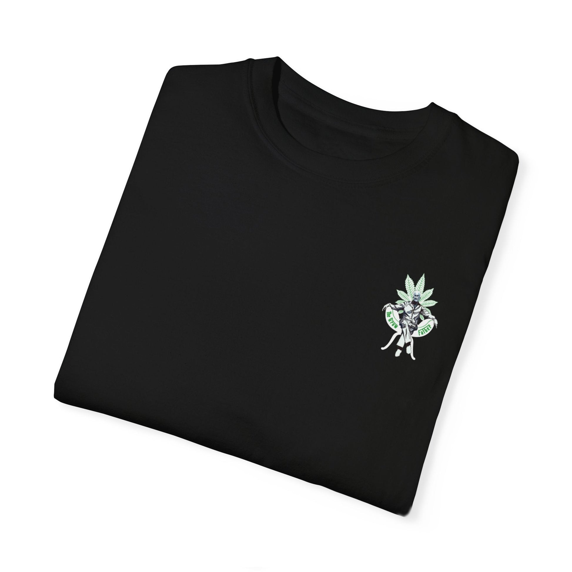 Growfather Botanical T Shirt (Black) Printify