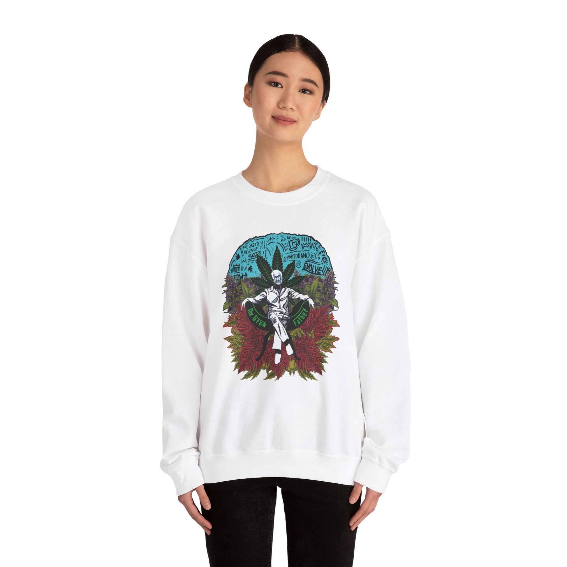 Growfather Vintage Sweat Shirt (Front) Printify