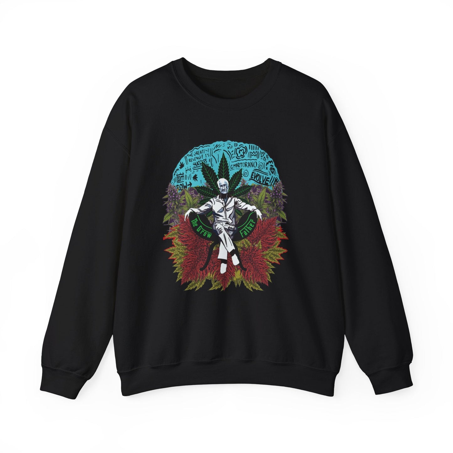 Growfather Vintage Sweat Shirt (Front & Back Print) Printify