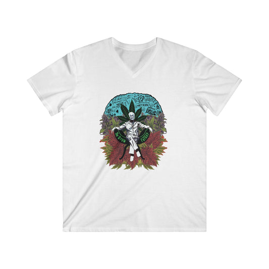 Growfather Vintage T Shirt V Neck (Front) Printify