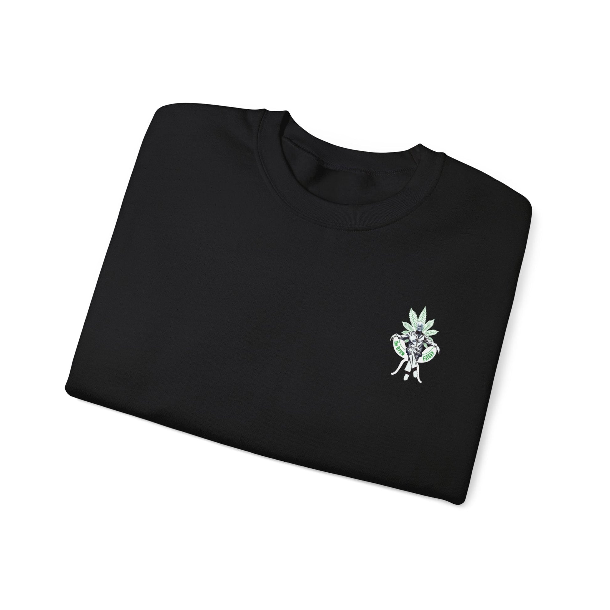 Growfather Botanical Sweat Shirt (Black) Printify