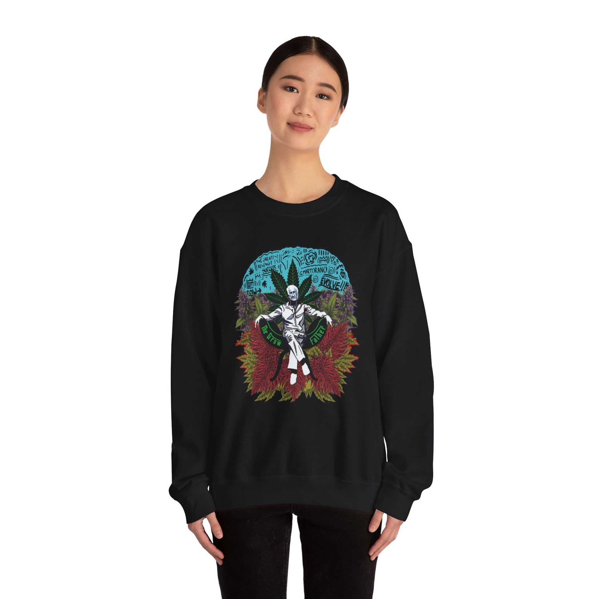 Growfather Vintage Sweat Shirt (Front) Printify