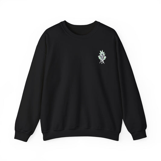 Growfather Botanical Sweat Shirt (Black) Printify