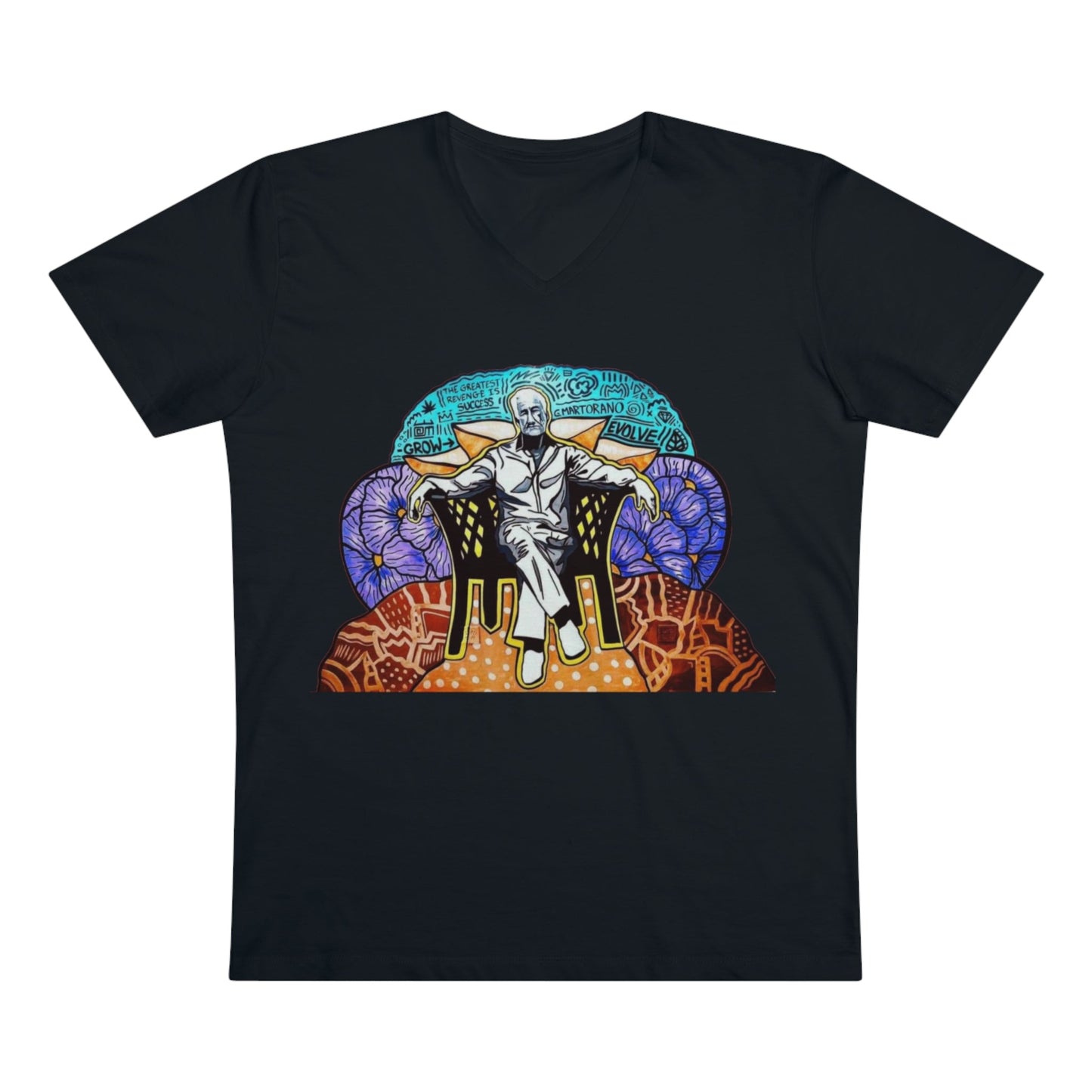 Growfather Premium T Shirt V Neck (Front) Printify