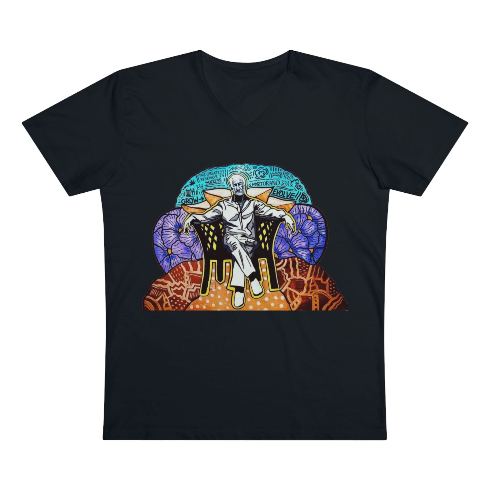 Growfather Premium T Shirt V Neck (Front) Printify
