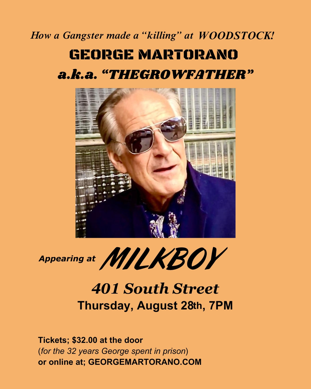 George Martorano Live at MilkBoy – The Growfather Event | South Street Philly